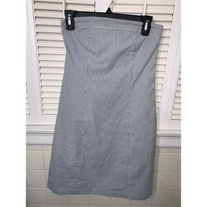 Old Navy Strapless Sky Blue Pinstripe Dress seersucker sundress